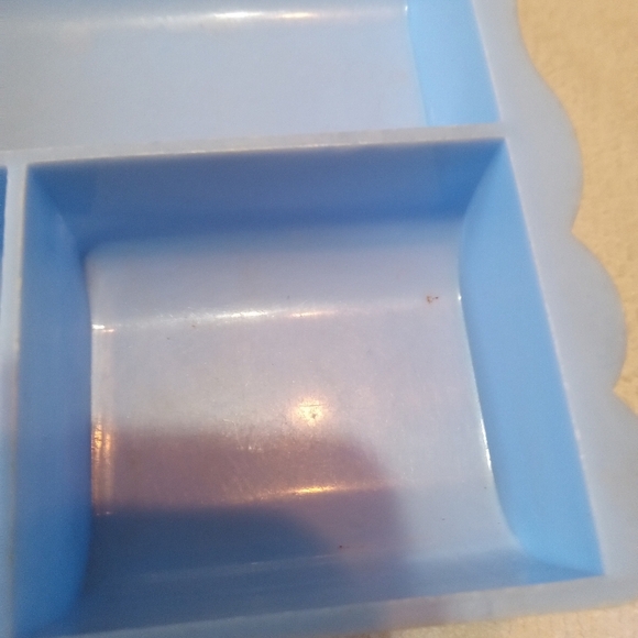 Vanity Drawer Organizer 1960s Powder Blue Plastic 9.5" X 8" Desk Organizer VTG - Picture 8 of 8